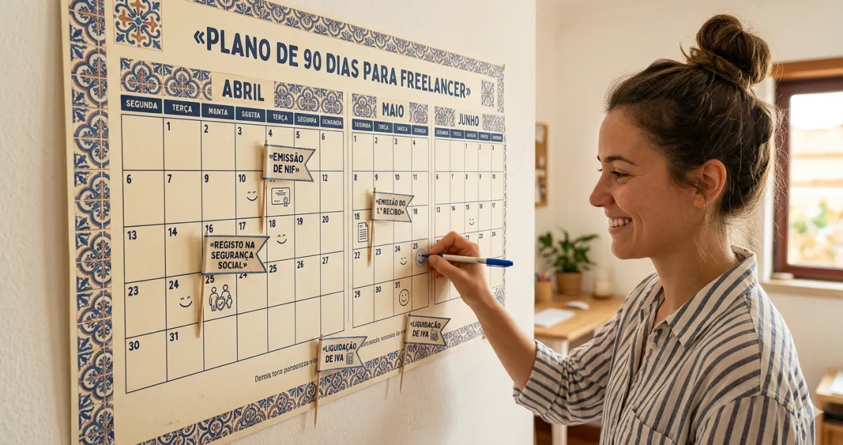 Os Primeiros 90 Dias como Freelancer: O Calendário Sem Stress