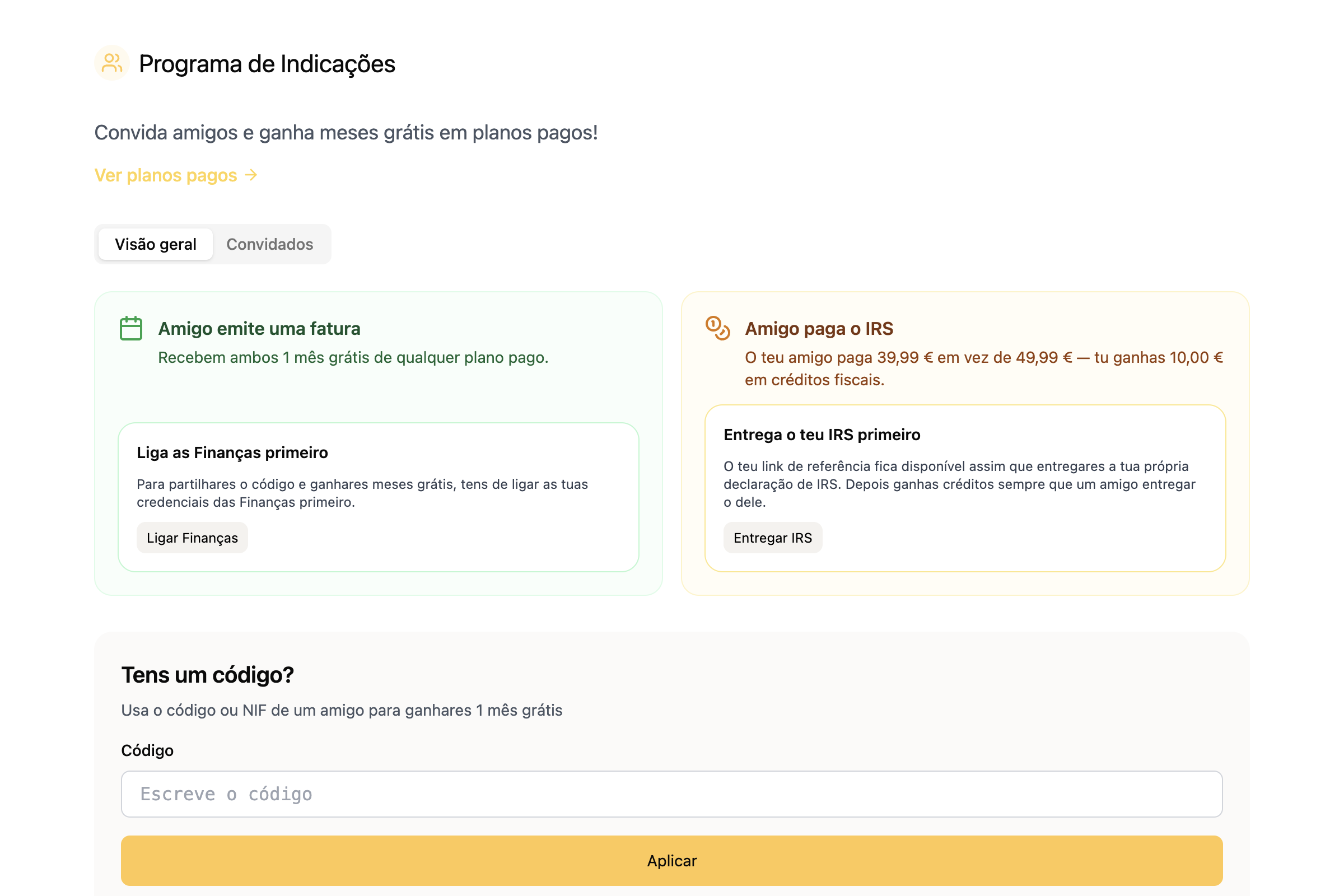 Programa de indicações do FIZ: convida amigos e ganhem ambos um mês grátis
